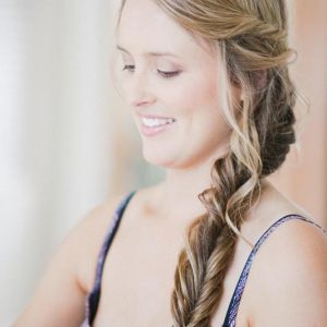wedding braided fishtail hairstyle sunshine coast