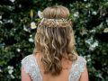 wedding hairstyle waterfall braid sunshine coast