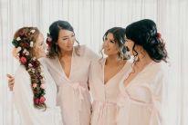 bridal party hairstyling